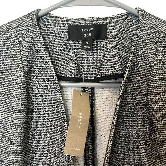 J.Crew NWT 365 Boucle Tweed Cropped Blazer Jacket Gray Women’s Size Small - Picture 11 of 11